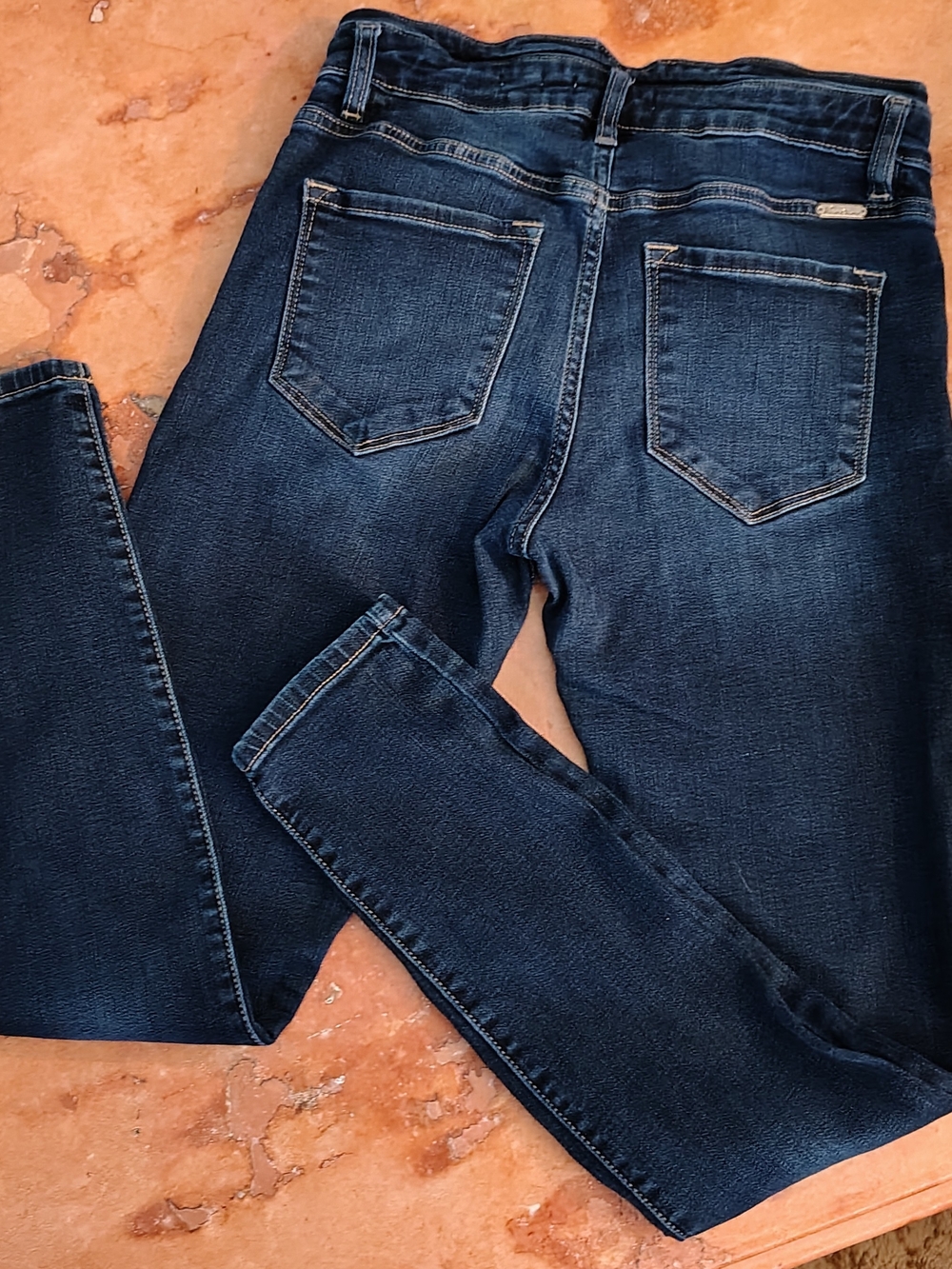KanCan High Rise Skinny Jeans in Dark Indigo with Copper Buttons Size 29 - Picture 3 of 5